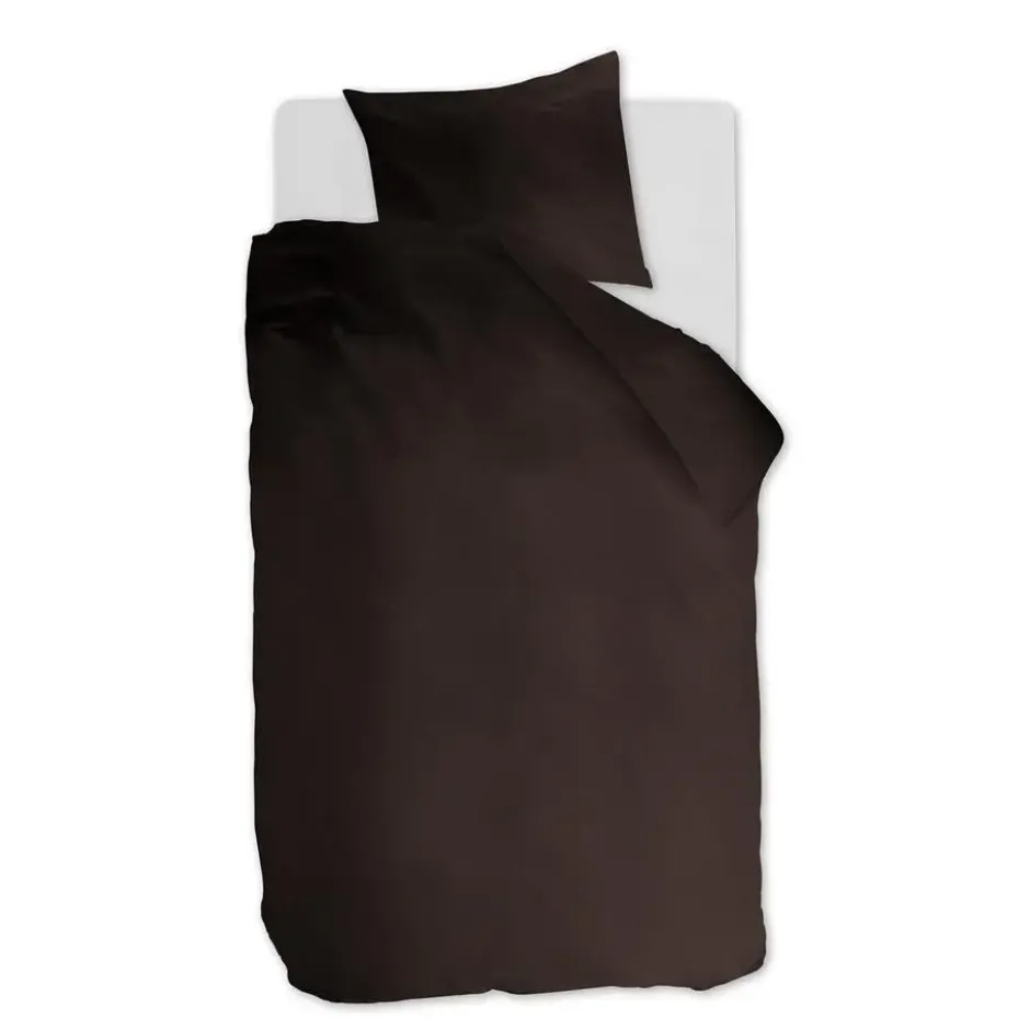 Ambiante Cotton Uni dekbedovertrek - 140x200/220 - Bruin