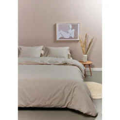 Ambiante Cotton Uni dekbedovertrek - 240x200/220 - Taupe