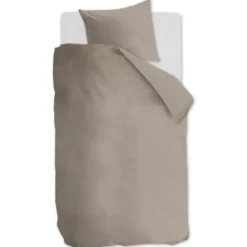 Ambiante Cotton Uni dekbedovertrek - 240x200/220 - Taupe
