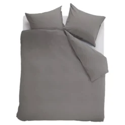 Ambiante Cotton Uni dekbedovertrek - 200x200/220 - Grijs