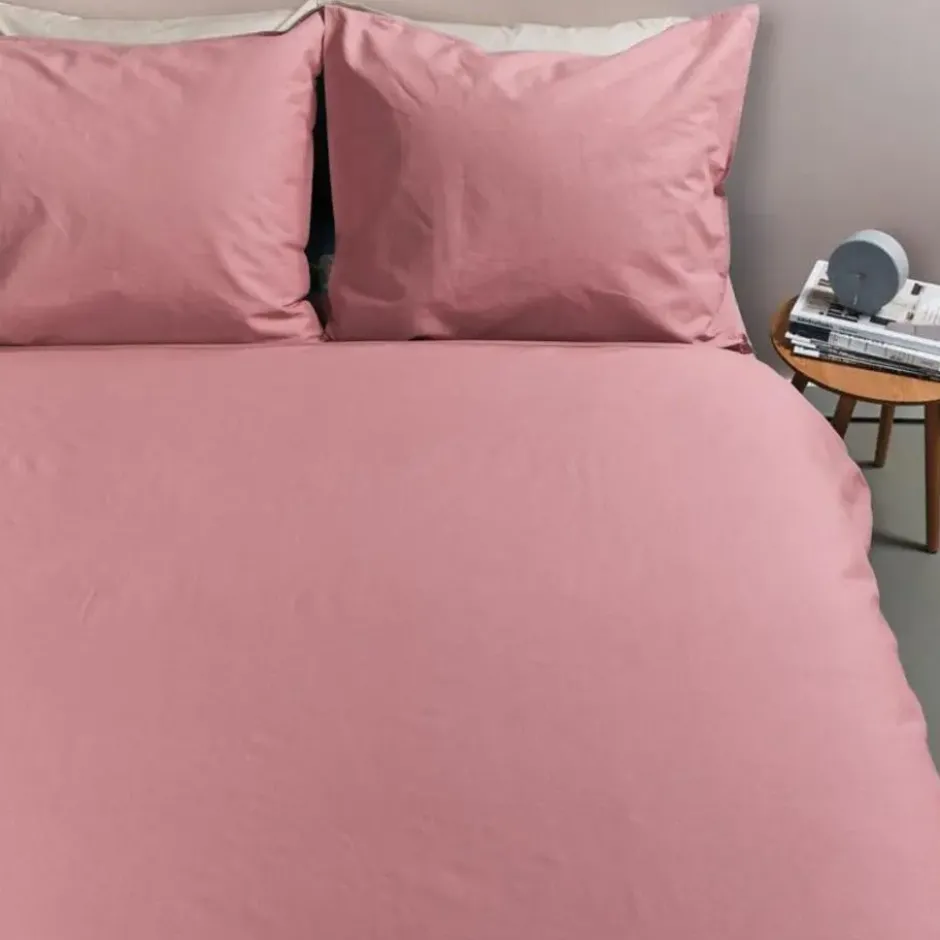 Ambiante Cotton Uni dekbedovertrek - 200x200/220 - Roze