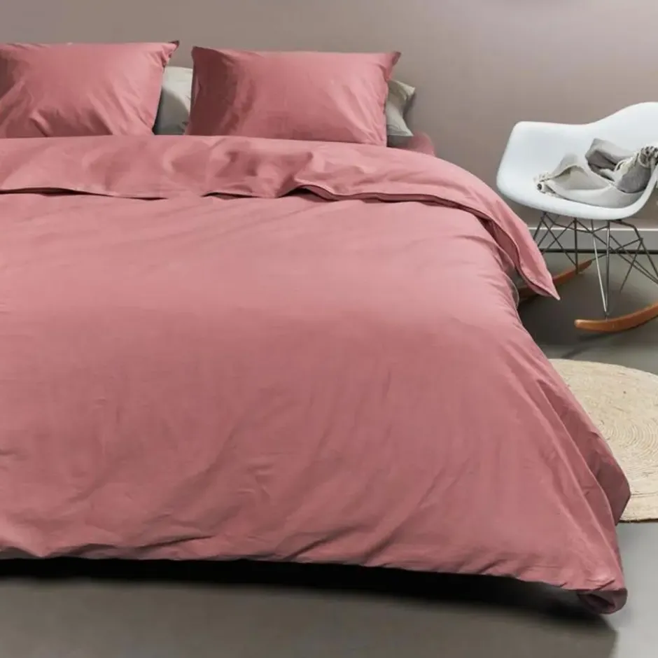 Ambiante Cotton Uni dekbedovertrek - 200x200/220 - Roze