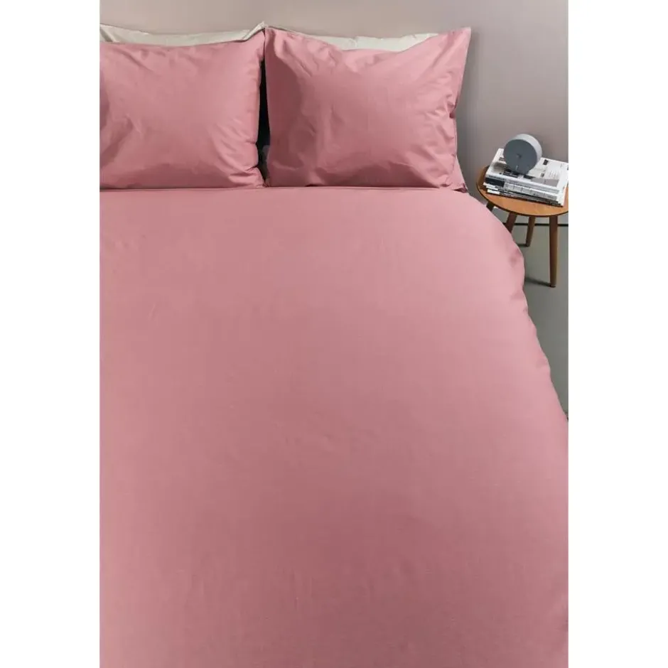 Ambiante Cotton Uni dekbedovertrek - 200x200/220 - Roze