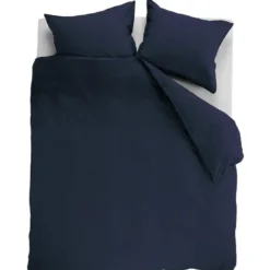 Ambiante Dekbedovertrek Uni Cotton Dark Blue-1-persoons (140 x 200/220 cm)