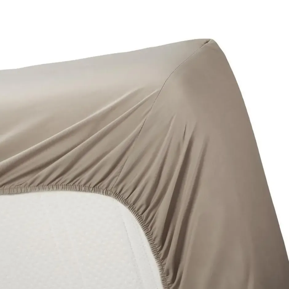 Ambiante Katoen - Splittopper Hoeslaken - 180x220 - Taupe