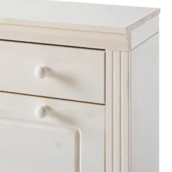 Anita - Schoenenkast met 2 kleppen en 1 lade in wit grenen