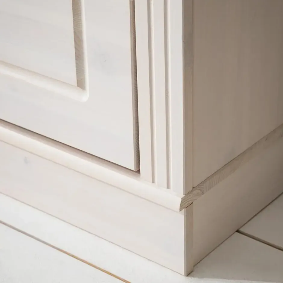 Anita - Schoenenkast met 2 kleppen en 1 lade in wit grenen