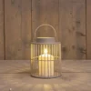 Anna Collection buitenlamp met kaars - beige/zand - 15 x 18 cm - tuinlamp
