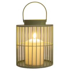 Anna Collection buitenlamp met kaars - groen - 15 x 18 cm - tuinlamp