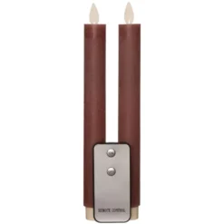 Anna Collection LED dinerkaarsen - 2x st - antiek roze - 23 cm