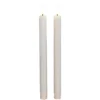 Anna Collection Led dinerkaarsen - 2x - wit - 25 cm - 3D vlam