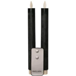 Anna Collection LED dinerkaarsen - 2x - donkergroen - 23 cm