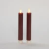 Anna's Collection LED dinerkaarsen - 2x st - antiek roze - 18 cm