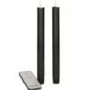Anna's Collection LED dinerkaarsen - 2x - zwart - 23 cm