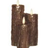 Anna's collection LED druipkaarsen - 3x - brons - 16 x 11 cm