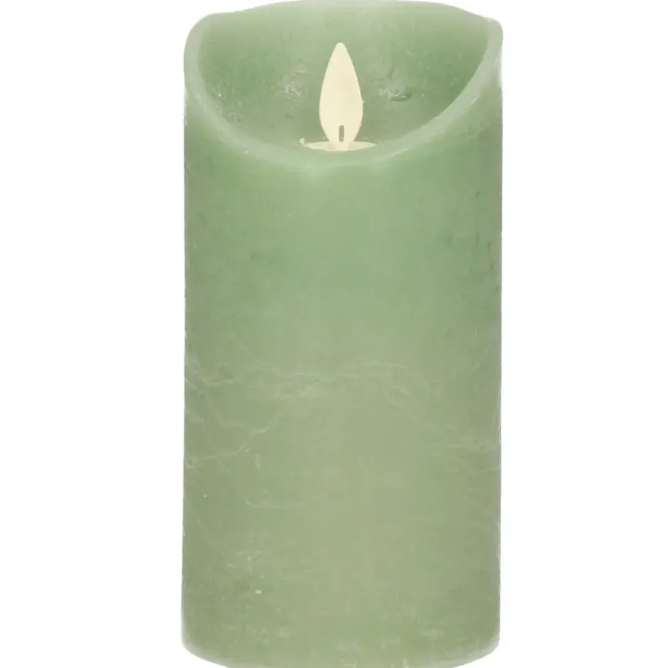 Anna's Collection Led stompkaars - jade groen - H15 x D7,5 cm