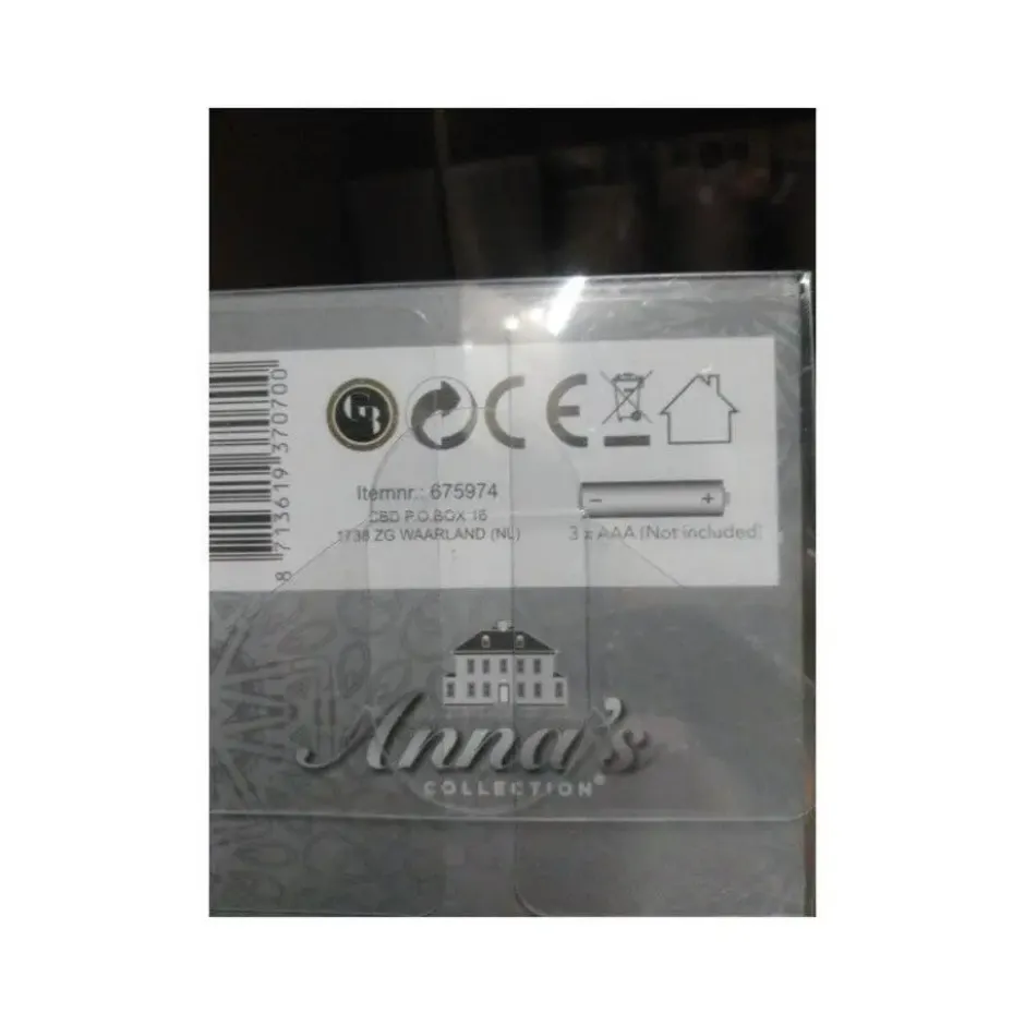 Anna's Collection Led stompkaars - jade groen - H15 x D7,5 cm