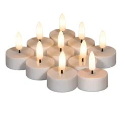 Anna's Collection LED waxinelichtjes - 10x - wit -3,5 x 1,5 cm