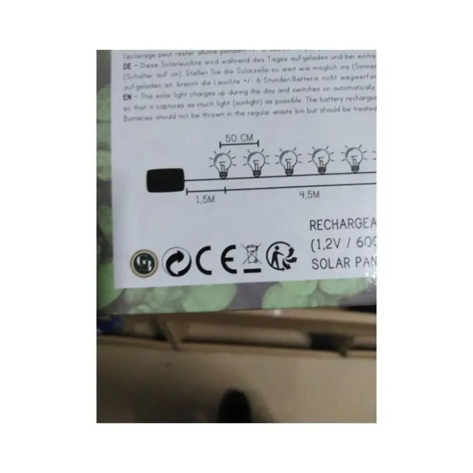 Anna's Collection Solar feestverlichting - 10 LED - 450 cm
