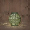 Anna's Collection Solar lantaarn - groen - metaal - D15 x H16 cm
