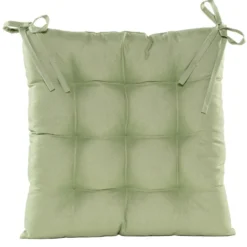Anna's collection Stoelkussen gewatteerd - mint groen - 38x38 cm