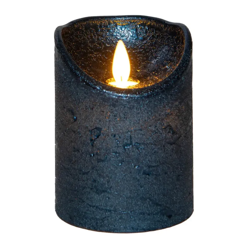 Anna's Collection Stompkaars - LED - metallic blauw - H10 cm