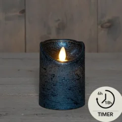 Anna's Collection Stompkaars - LED - metallic blauw - H10 cm
