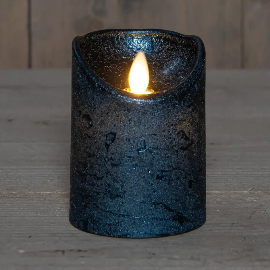 Anna's Collection Stompkaars - LED - metallic blauw - H10 cm
