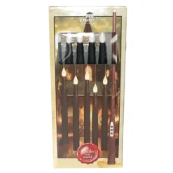 Anna's collection Zwevende LED kaarsen - 5x - zwart - 28 cm
