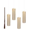 Anna's Collection Zwevende LED kaarsen - wit - 4x - 18 x 5 cm