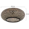 Anne Light & home Plafondlamp Maze - beige zwart - 42x22 cm