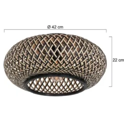 Anne Light & home Plafondlamp Maze - beige zwart - 42x22 cm