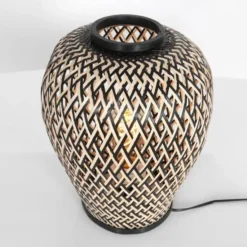 Anne Light & home Tafellamp Maze - beige zwart - 30x30 cm