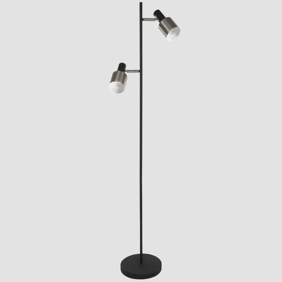 Anne Light & home Vloerlamp fjorgard - 2 lichts - zwart - 25x155 cm