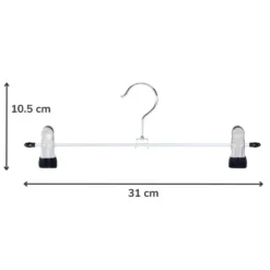 Antislip Broekhangers met Knijpers - 30 stuks Kleding Hangers met Klemmen- 31cm