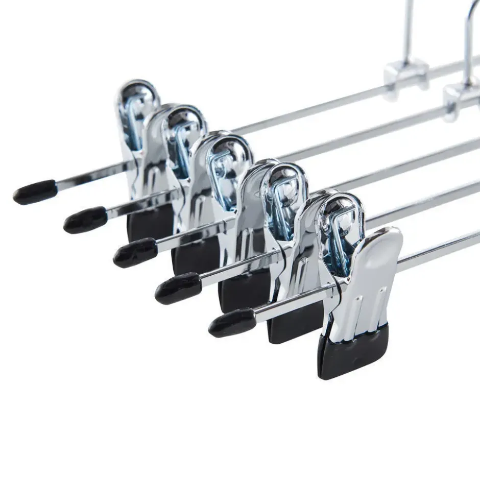 Antislip Broekhangers met Knijpers - 30 stuks Kleding Hangers met Klemmen- 31cm