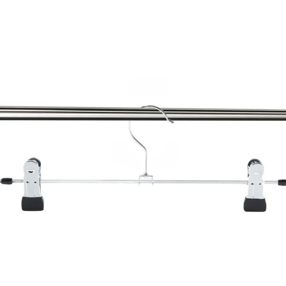 Antislip kledinghangers - 40 cm lang - 20 stuks - zilvergrijs