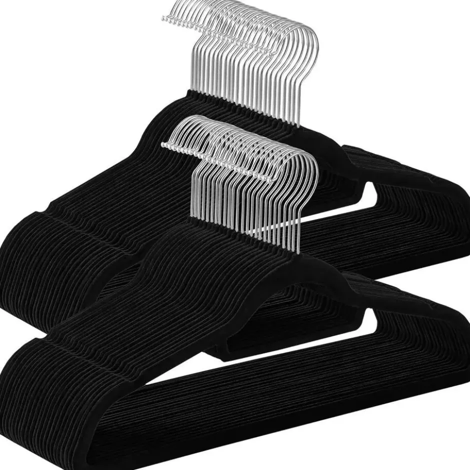 50 Anti-slip kleerhangers -Ultra-dunne Kledinghangers met Fluweel