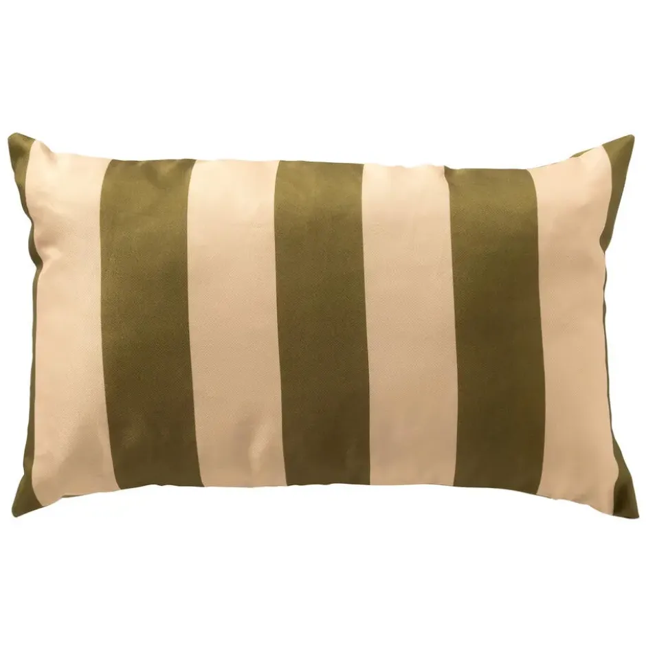 APOLLO - buitenkussen 30x50 cm - gestreept - Olive Branch - groen