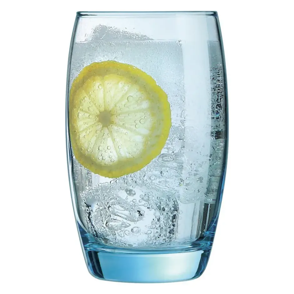 Arcoroc Drinkglazen - 6x stuks - transparant blauw - 350 ml