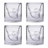 Aretica Shot glaasje Skull set van 4 glas -
