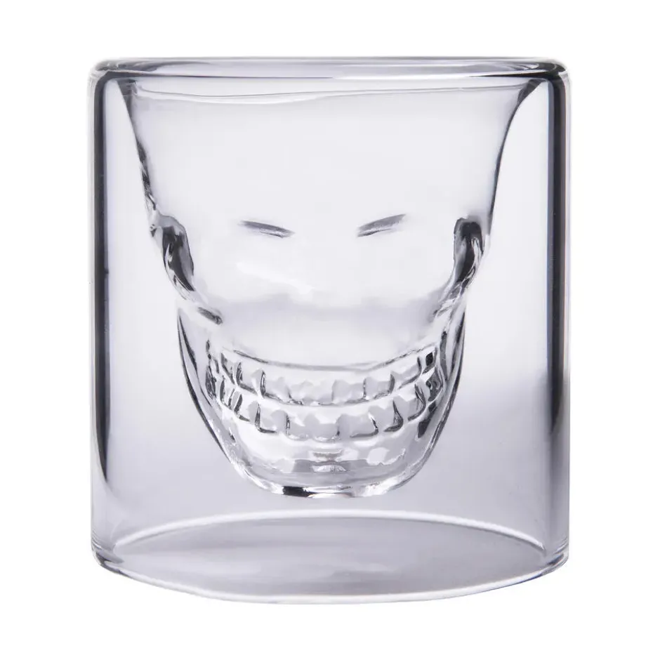 Aretica Shot glaasje Skull set van 4 glas -
