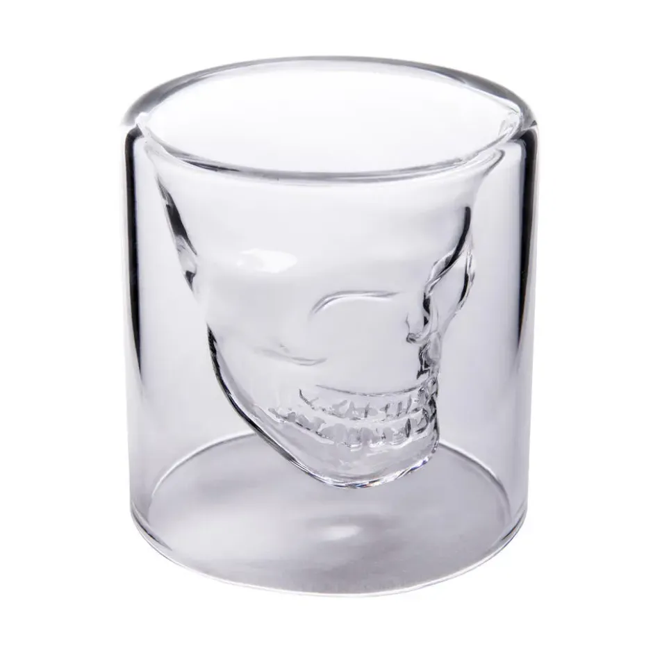 Aretica Shot glaasje Skull set van 4 glas -