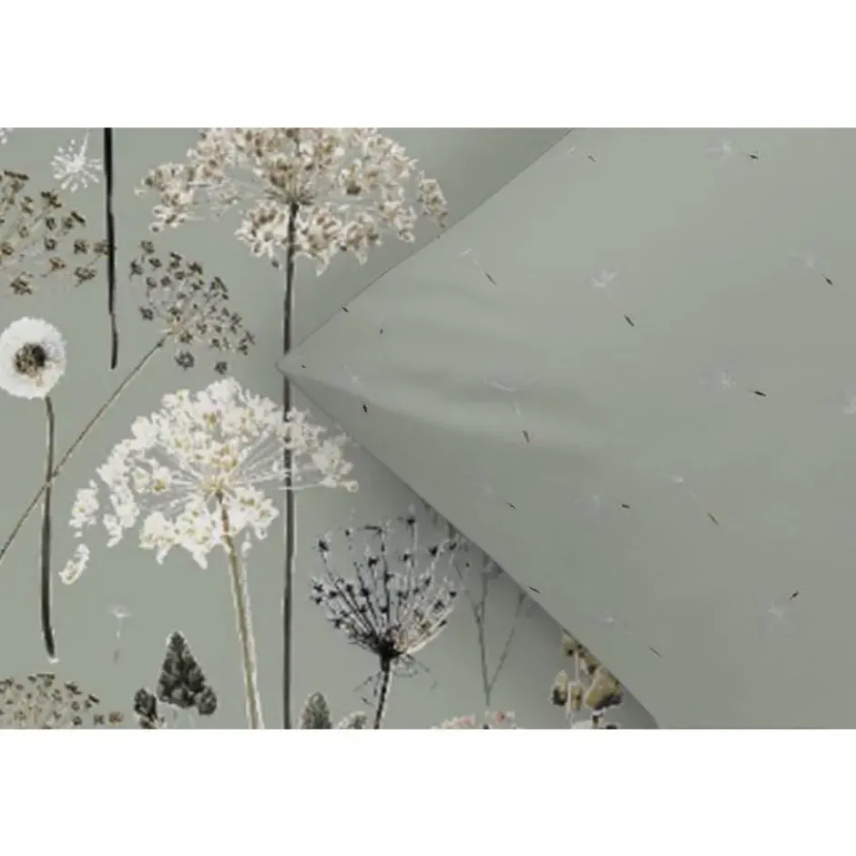 Ariadne at Home dekbedovertrek Wind - groen - 200x200/220 cm
