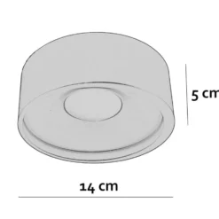 Artdelight Plafondlamp Orlando - zwart - 14x5 cm