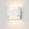 Artdelight Wandlamp Metz - 2 lichts - wit - 9x16 cm