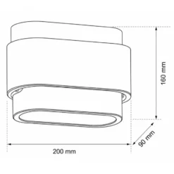 Artdelight Wandlamp Metz - 2 lichts - wit - 9x16 cm