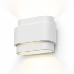 Artdelight Wandlamp Metz - 2 lichts - wit - 9x16 cm