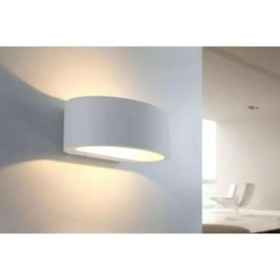 Artdelight Wandlamp Sharp - wit - 10x7 cm