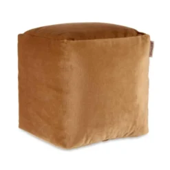 Arte Regal Poef - fluweel - bruin - 30 x 30 cm - vierkant